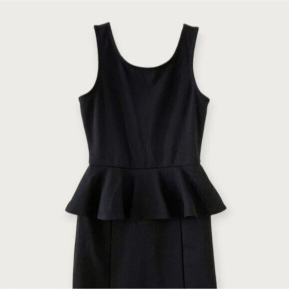 AEO Elegant Black Peplum Dress - Picture 1 of 9